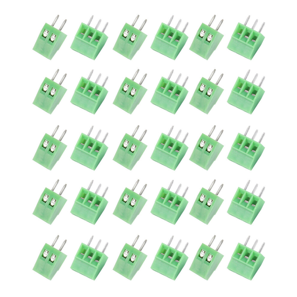 50 Pcs 2.54Mm Pitch Straight Pin 2P 3P Screw Pcb Terminal Block 3301831374658