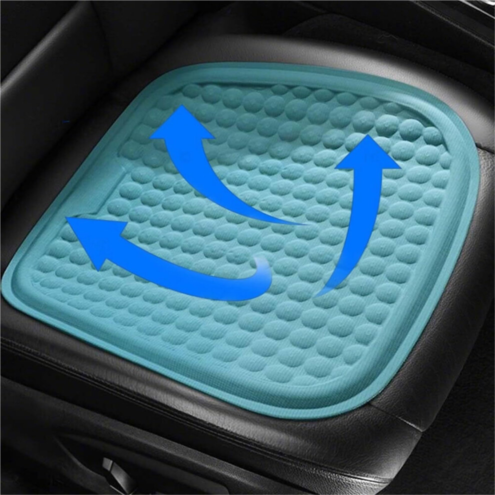 Car Gel Cooling Seat Cushion 3D Thick Gel Cushion For Driving Relieves Tailbone Pain Car Office Wheelchair Blue 9393856000906