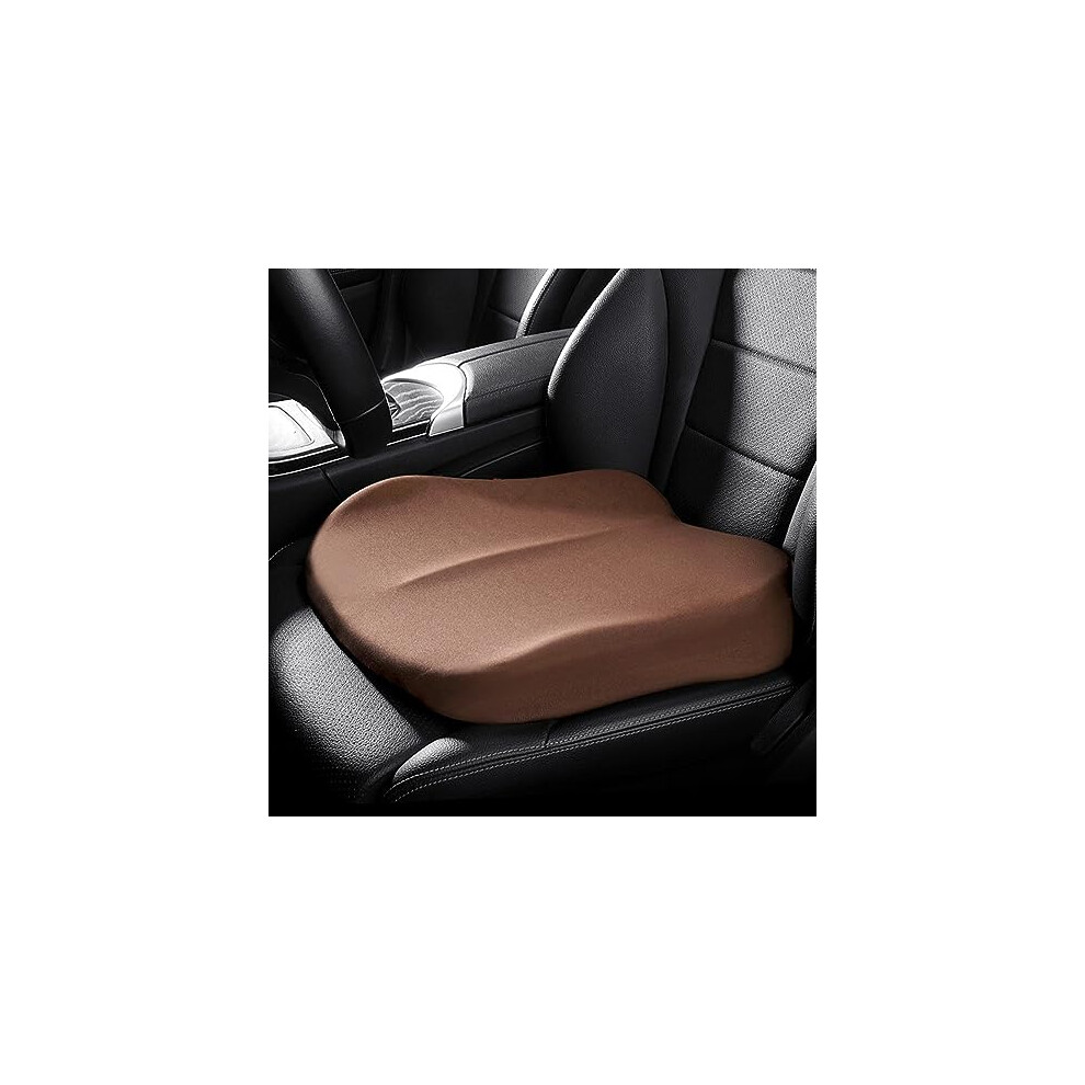 Adult Car Booster Seat Cushion Non-Slip Height-Adjustable For Car, Office, Wheelchair Brown