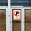 plastic no parking sign weather resistant symbol 8