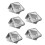 Raindrops 5 Pcs Cups Small Tins With Lids Elegant Tins Silver 1