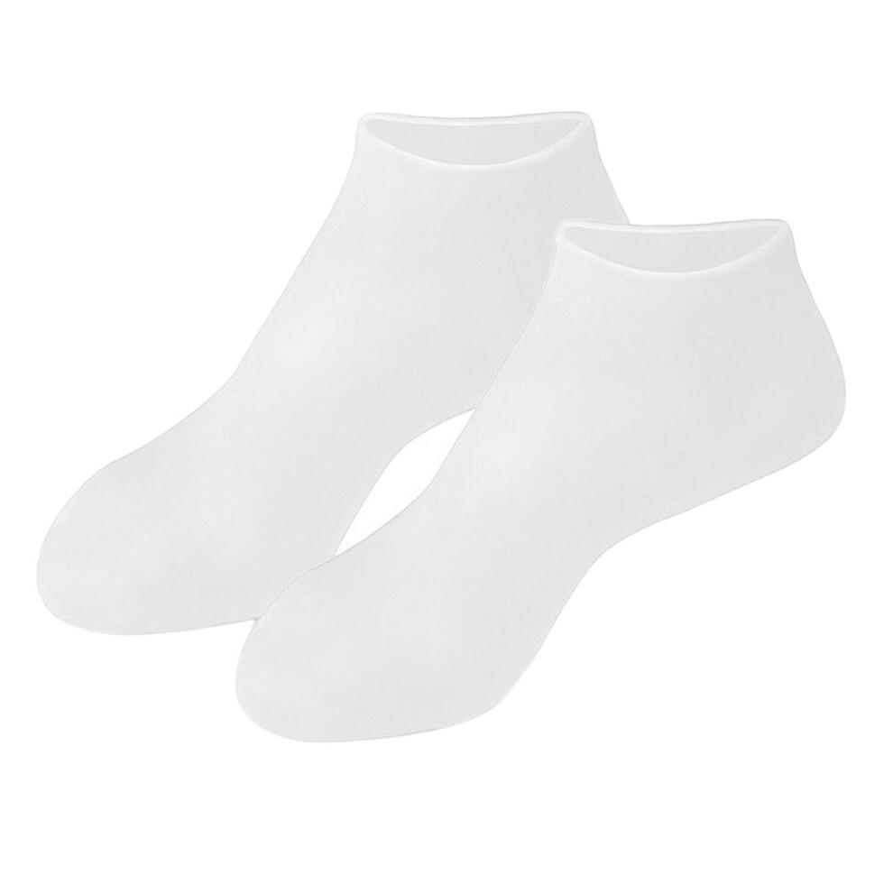 (White, Xl) Silicone Gel Socks For Toe Protection Ultra-Soft And Flexible Foot 609677878549