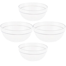 4pcs transparent multifunctional salad and noodle storage bowls