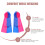 1 pair kids rubber training flippers for swimming 11