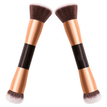 2 pcs double ended portable makeup brush for powder blush soft bristles