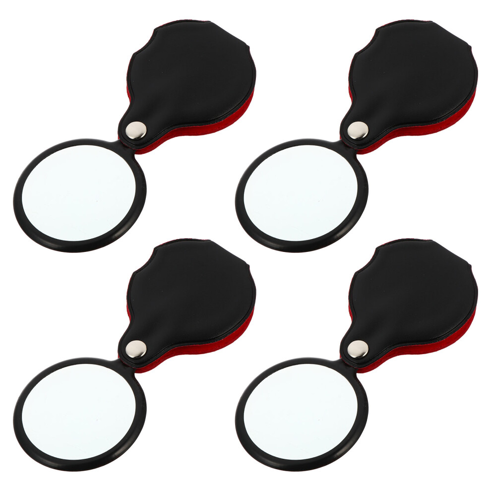Aboofan 4Pcs Foldable Magnifier Portable Reading Glass For Observation
