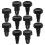 10pcs black plastic billiard cue covers for snooker pool maintenance 11