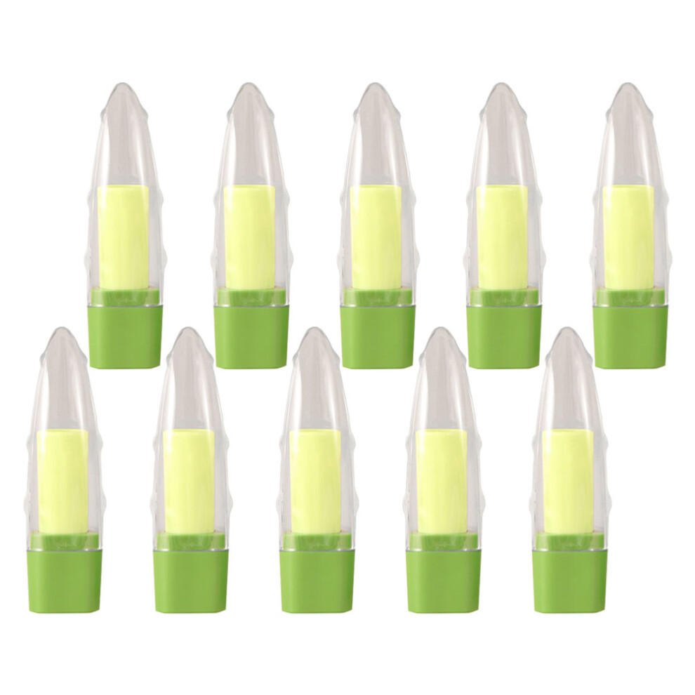 Totority Cream 10Pcs Compact Lipsticks Bottles Aloe Shaped Lip Sub Tubes