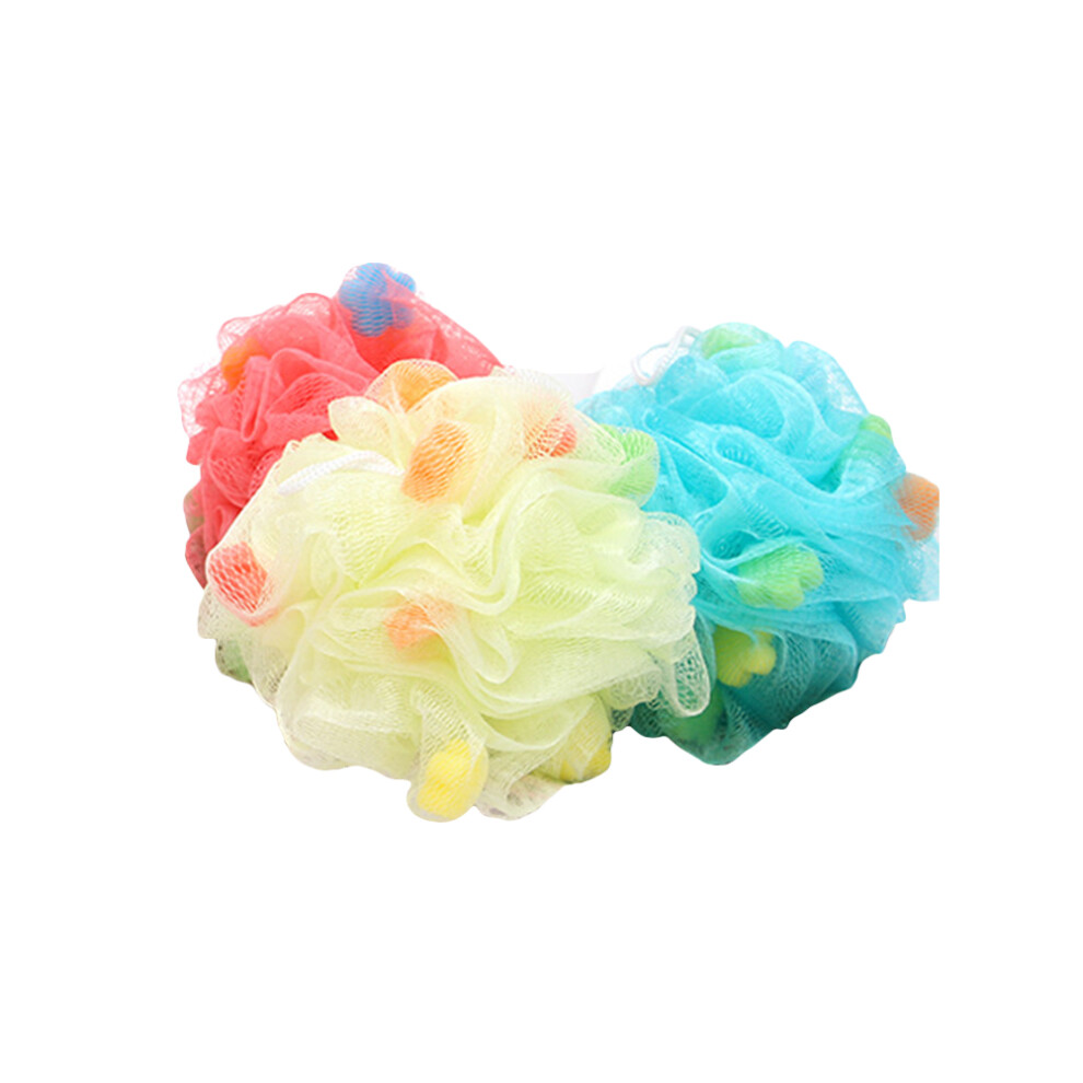 Totority 3Pcs Bath Loofahs Mesh Pouf Body Scrubber Exfoliating Shower Sponge