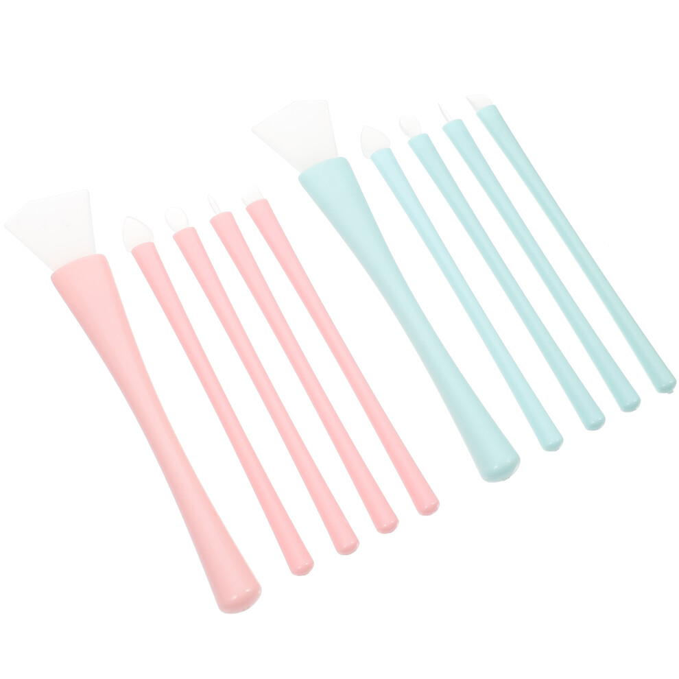 Aboofan 2 Sets Silicone Makeup Brush Applicator Kit For Skincare And Beauty