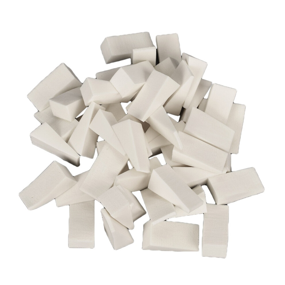 Totority White 50Pcs Disposable Nail Seal Sponge Stampers For Manicure (White)