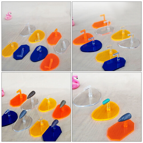 8 pcs plastic nail art display stands for practice and press on nails 2