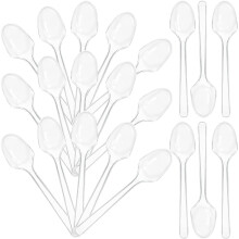 100pcs clear mini spoons for tasting, dessert, yogurt