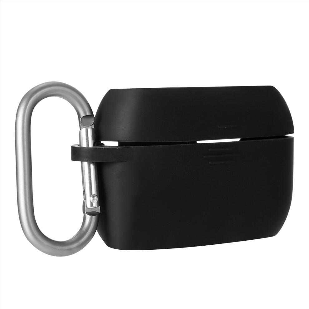 Silicone Earphone Case Wireless Protective Cover With Hook Black 3301836392497