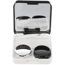 mini travel lens case box holder black