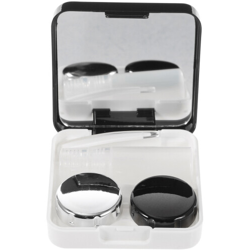 mini travel lens case box holder black