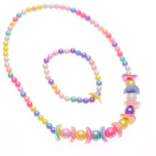 3 sets kids jewelry set with colorful beads necklaces and bracelets