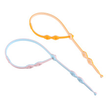 2pcs silicone cord pacifier leashes with pouch hanging straps