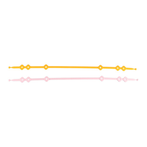 2pcs silicone cord pacifier leashes with pouch hanging straps 2