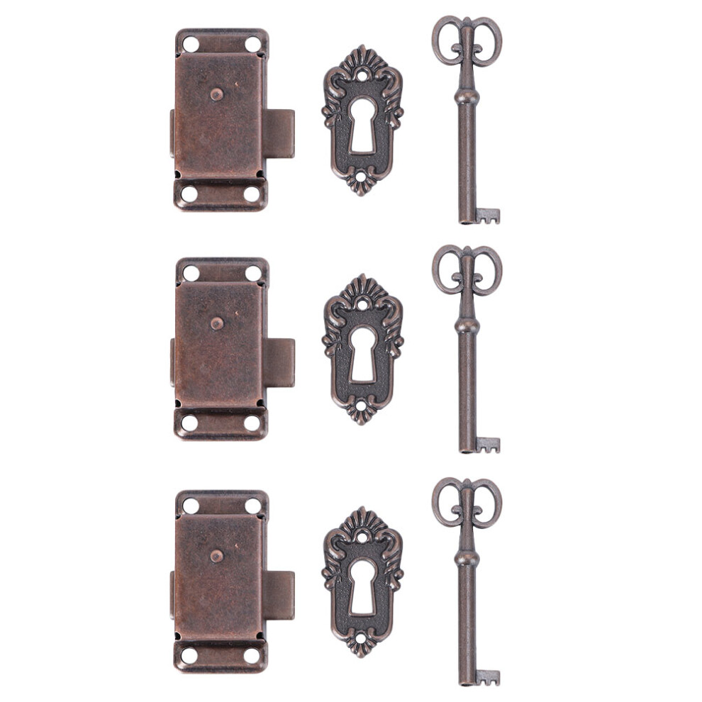3Pcs Vintage Jewelry Box Latches Antique Wooden Gift Lock Buckle 3301952039924