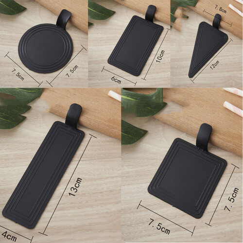 100pcs black rectangular mousse base boards 10x6cm for cake tray 1
