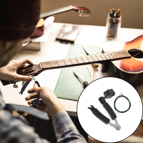 guitar strings changing kit with winder cutter and strings 1