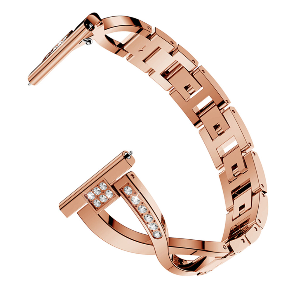 1Pc Zinc Alloy Watch Strap X-Shaped Rhinestones Fashionable Band 3301876591669
