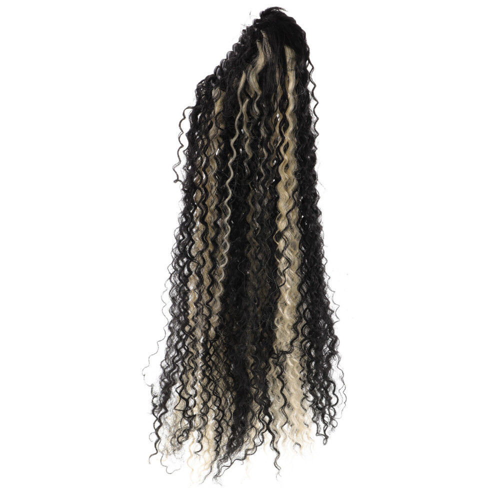Aboofan Unisex Multi Color Hair Extension Wig Wavy Ponytail Clip-On For Women