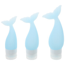 3pcs silicone bottles for shampoo, conditioner, body wash