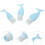 3pcs silicone bottles for shampoo, conditioner, body wash 9