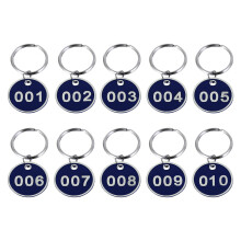 1 pack of 10 numbered key tags with ring, id tags keychain 1 to 10
