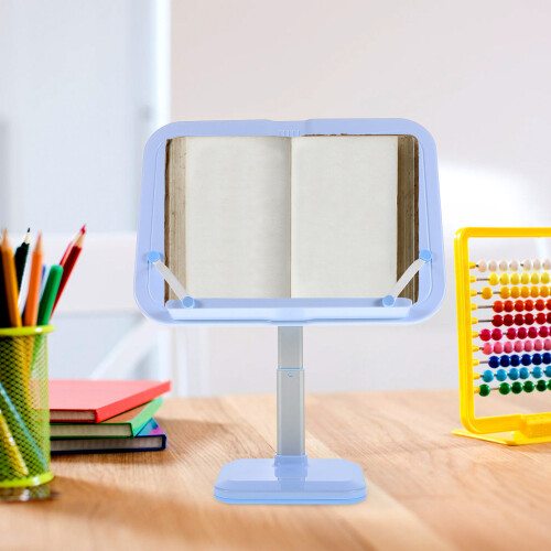 adjustable foldable book holder with clips for textbooks and cookbooks 2