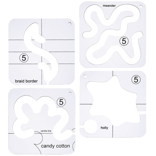 4pcs patchwork quilting template for diy sewing and embroidery
