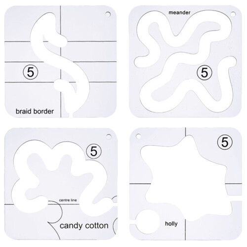 4pcs patchwork quilting template for diy sewing and embroidery 2