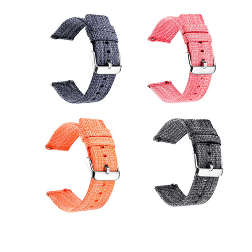22Mm Thickened Nylon Canvas Strap For Gear S3 S2 Pink 3301952026023