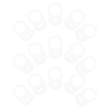 20pcs clear silicone pacifier adapter rings for baby soother holder