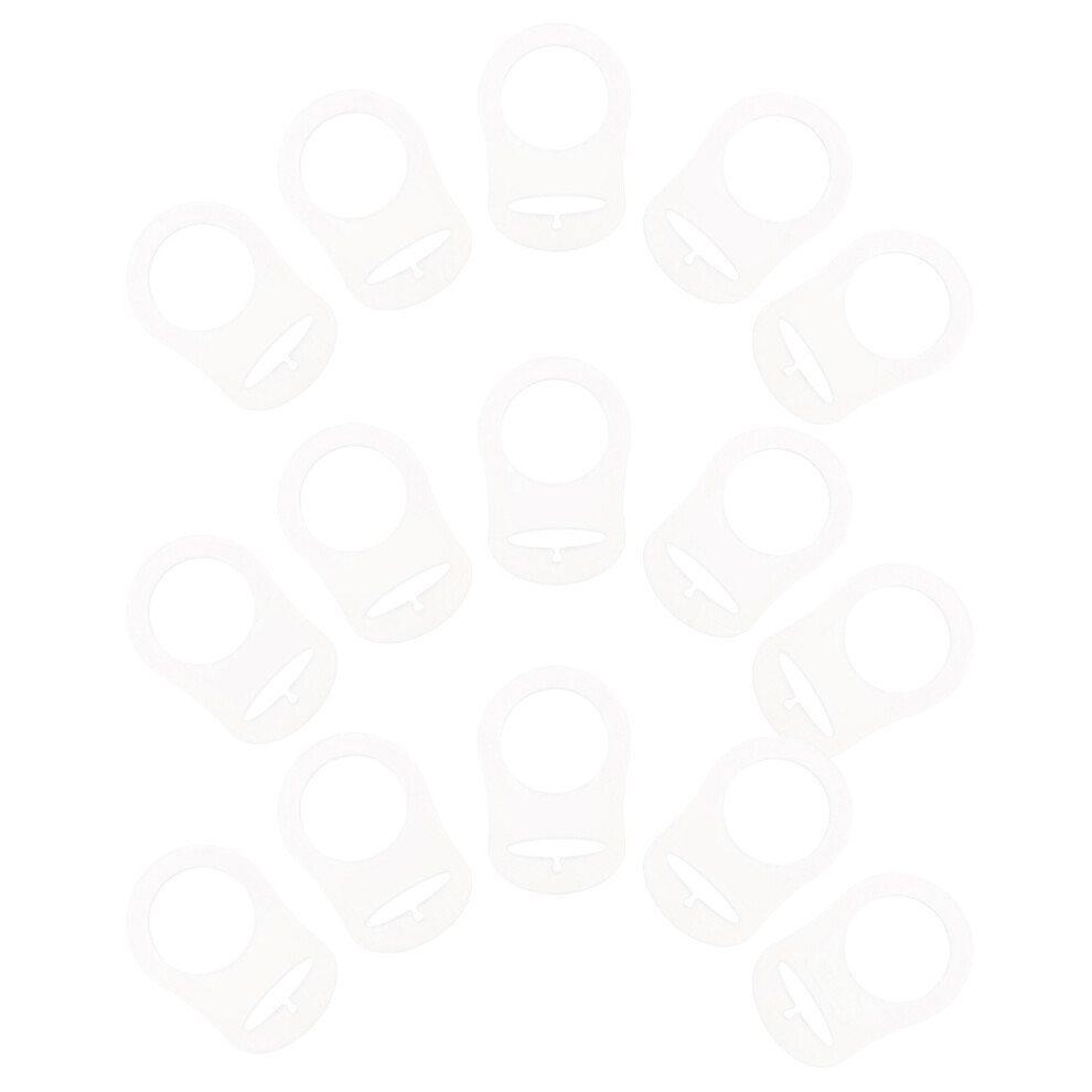 20Pcs Clear Silicone Pacifier Adapter Rings For Baby Soother Holder Ohphcall