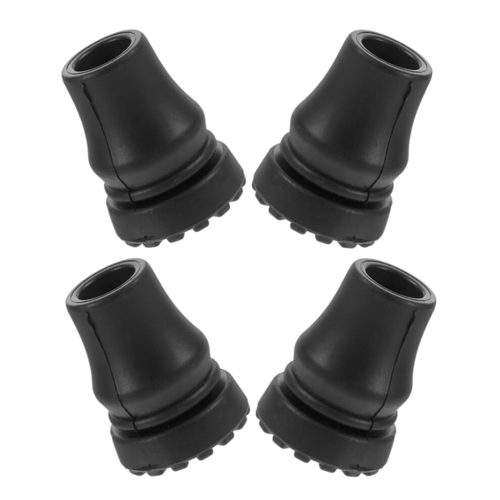 Cane Tips 4-Pack Non-Skid Shock-Absorbing Replacement Pads For Trekking Poles, Crutches, Walking Sticks Inner