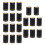 150pcs pvc heat shrink covers black 10