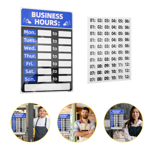 set business hours sign changeable store opening hours display 2