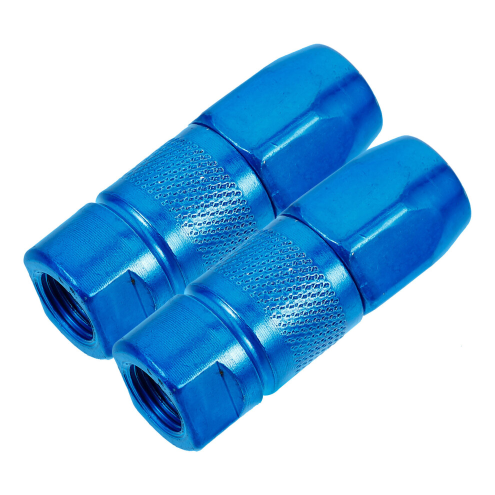 2Pcs 1/8In Thread Grease Hose Coupler Flat Mouth Tips 3301952043396