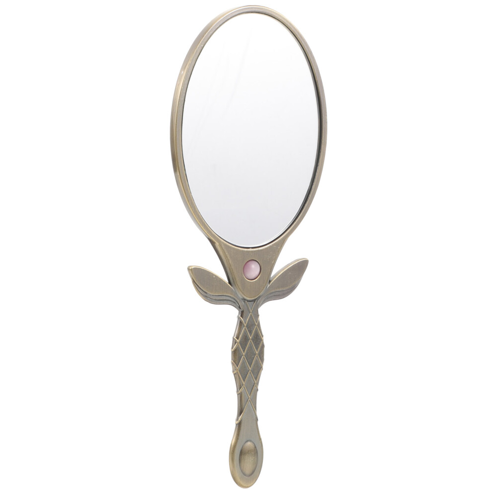 Happyyami Vintage Handheld Mirror For Girl Bathroom Compact Miss Travel