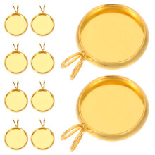 10Pcs Diy Copper Trays Pendant V-Shaped Hanging For Jewelry Making