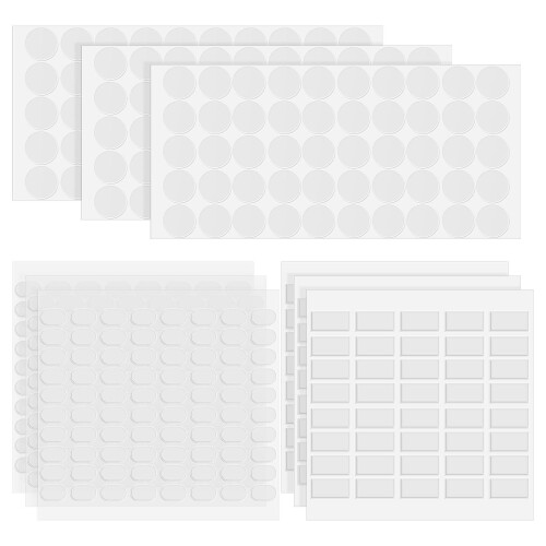 9 sheets adhesive dots, double sided, removable for crafts and display