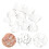 200pcs clear glass cabochon flat back dome multi-use diy accessory 4