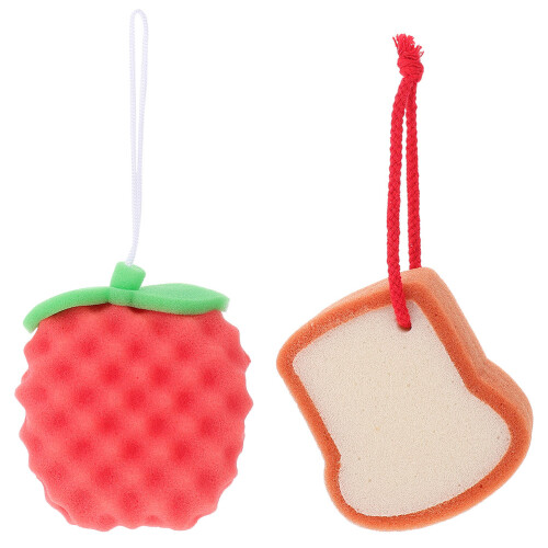 2pcs colored sponge back scrubber for body cleaning bath supply