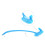 Toilet Brush Plastic Long Handle Double Sided Cleaning Tool Blue 3