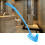 Toilet Brush Plastic Long Handle Double Sided Cleaning Tool Blue 4