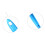 Toilet Brush Plastic Long Handle Double Sided Cleaning Tool Blue 7