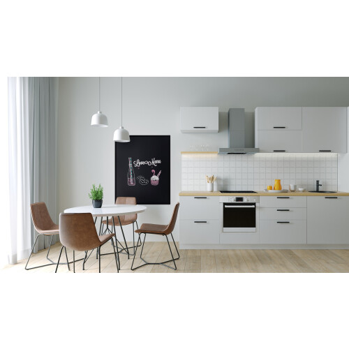 Chalkboard 100x80 cm with varnished black frame ECO 1